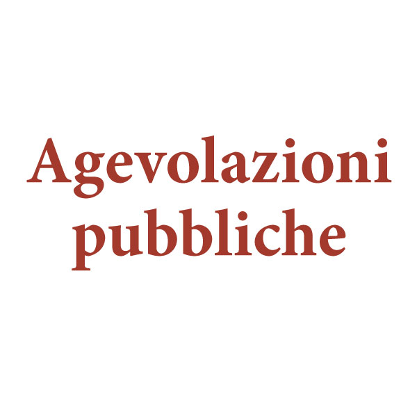 area agevolazioni pubbliche